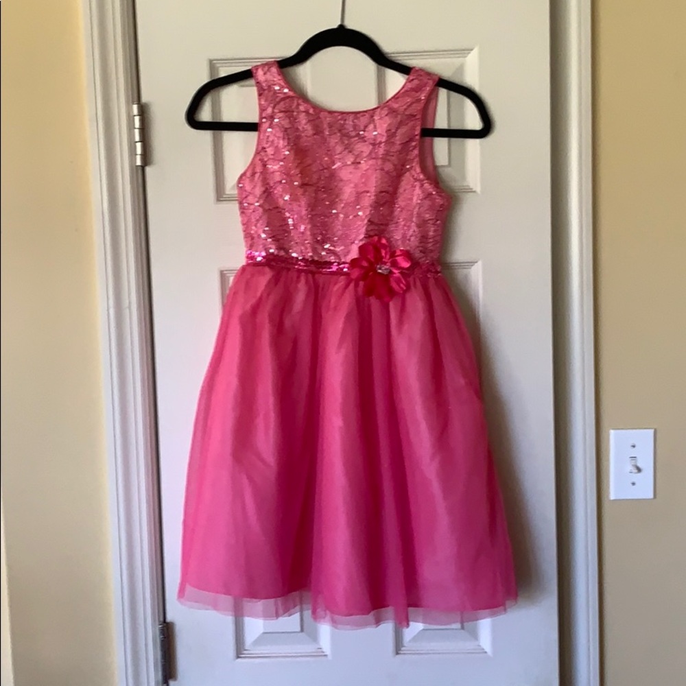 Girl hot pink Emily West dress